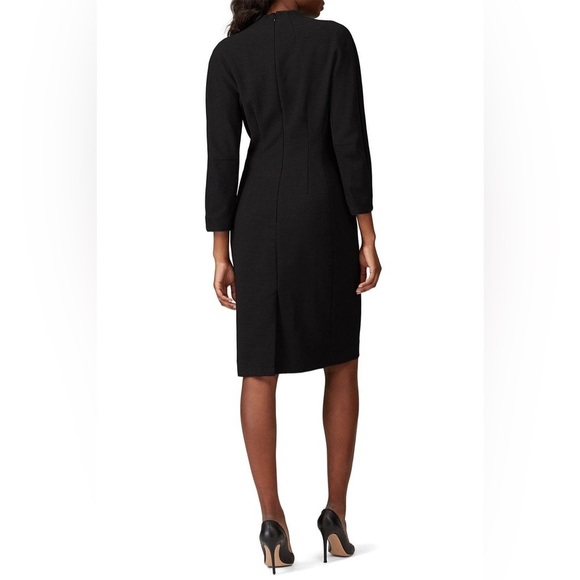 MM Lafleur The Pamela V-Neck Tuxedo Black Pencil Dress Women Size 8 - Picture 4 of 15